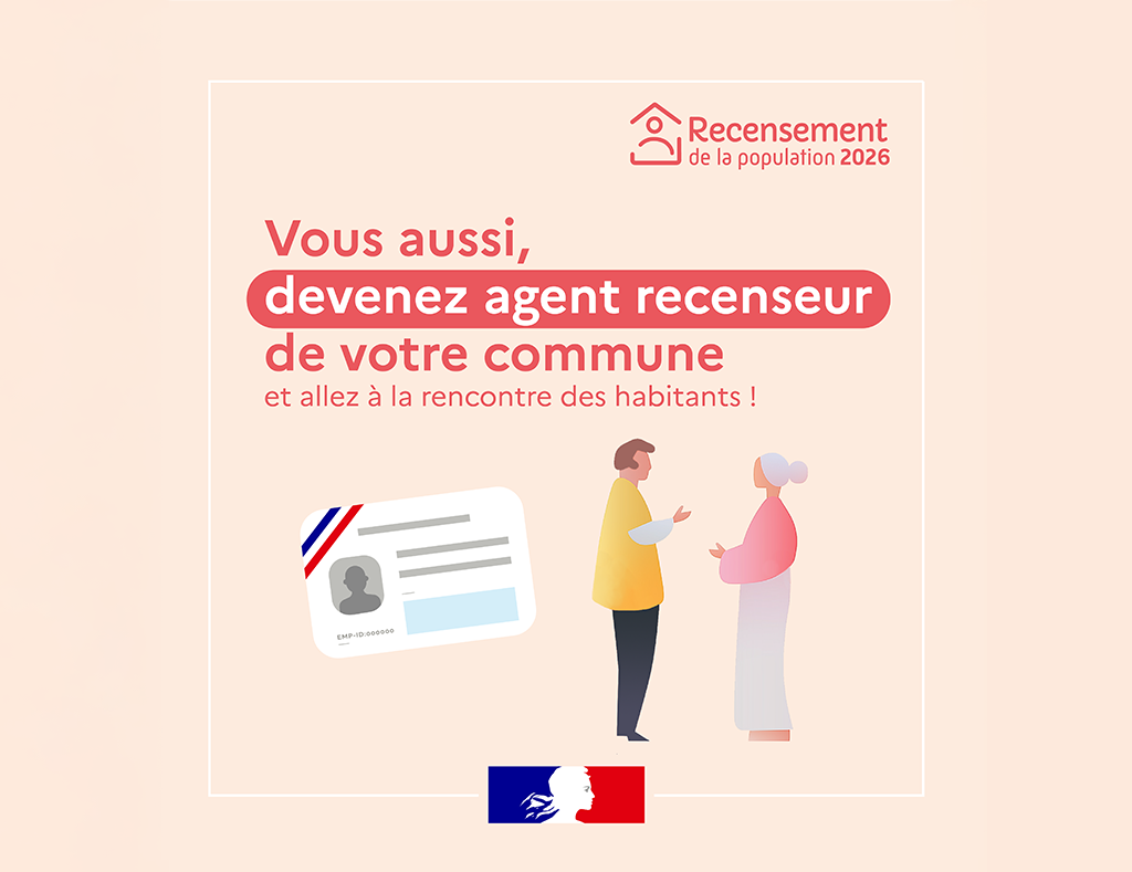 Agents Recenseurs 2026 : la commune recrute