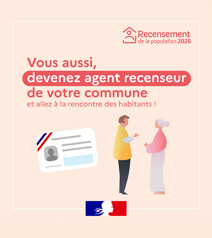 Agents Recenseurs 2026 : la commune recrute