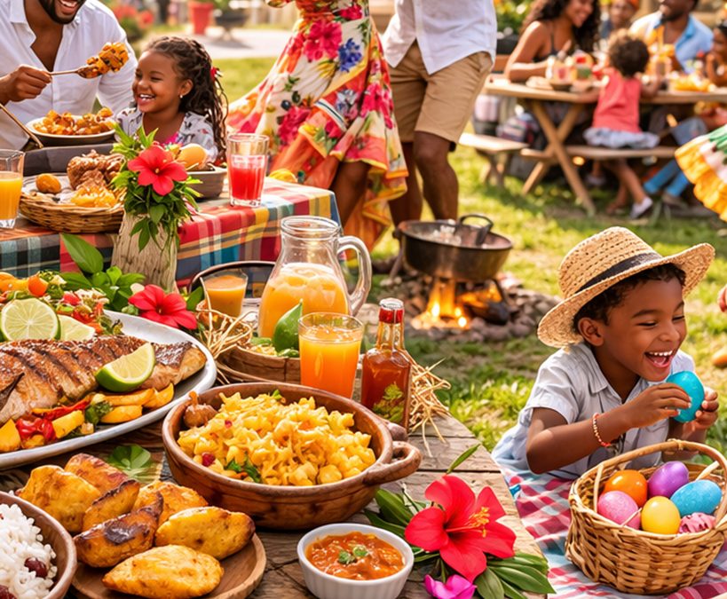 Repas traditionnel antillais de Pâques