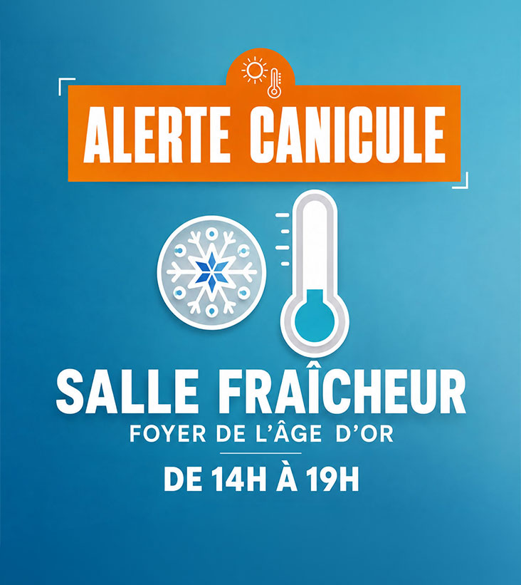 Fortes chaleurs : ouverture d’une salle fraîcheur les 13 et 14 août